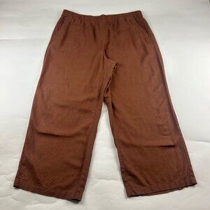 Old Navy Maplewood Brown Linen Blend High Rise Wide Leg Lounge Pant XL